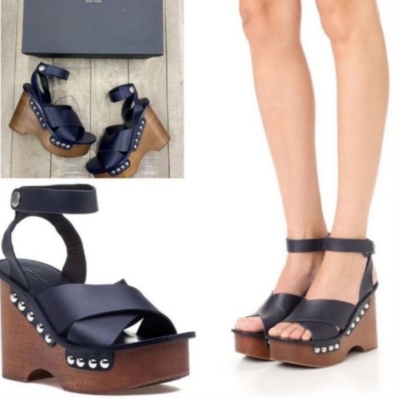 Rag & Bone HESTER Platform Wedge Retro Sandals - Picture 1 of 9